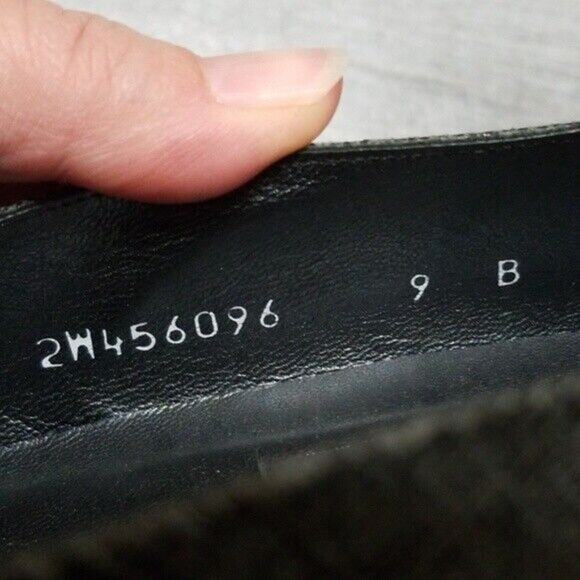 Stuart Weitzman Vintage Metallic Gray Square Toe Heels Women's 9 - Picture 8 of 8